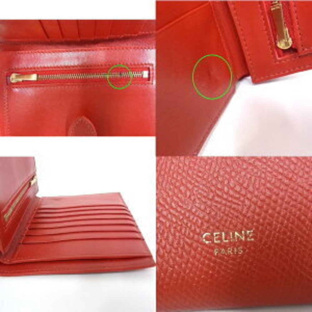 Celine Wallet Multi Function Wallet Hook Eye Leat… - image 6